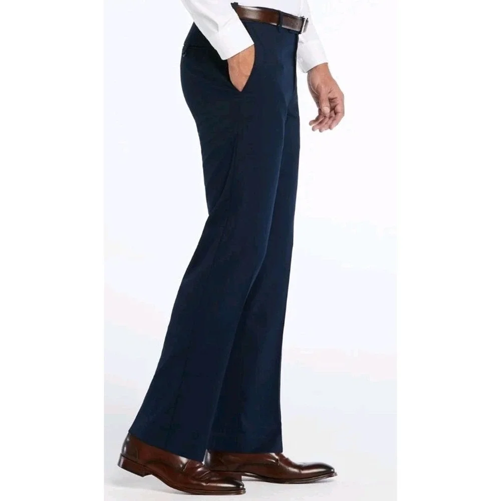NWT Savane Dress Pants Black Straight Fit Tapered Fit No Iron 36X32